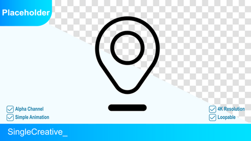 Pulsating Location Pin Icon Animation