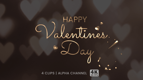 Happy Valentines Day Text Animation