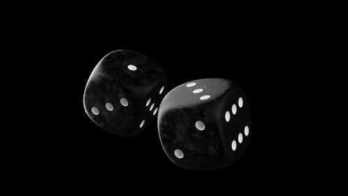 Animated 3D Rolling Dice Elements with Color Options