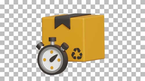 3D Animation of Delivery Time with Alpha Channel