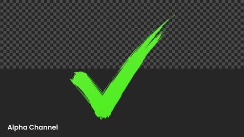 Brush Stroke Checkmark Reveal Animation
