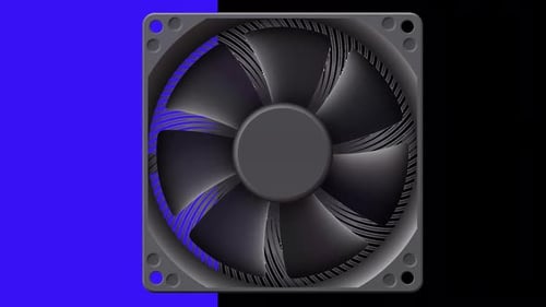 Alpha-Kanal mit Rotation des Kühlventilators