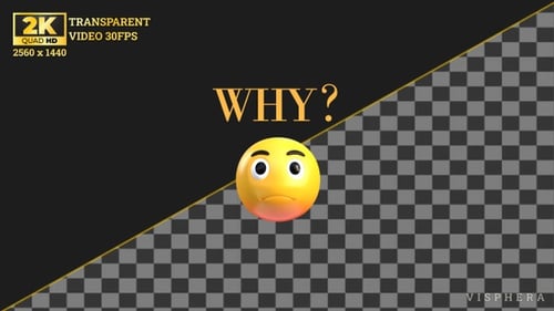 Animated 3D Emoji Character Showing Confused Expression