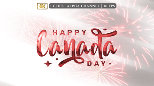 Animated Text Happy Canada Day