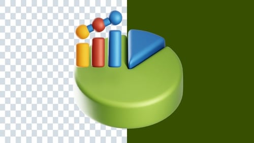 Pie Chart 3D Animations | Alpha Channel