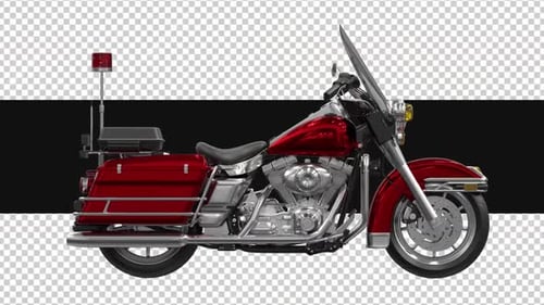 Klassisches 3D-Motorrad, das sich auf Alpha Loop dreht