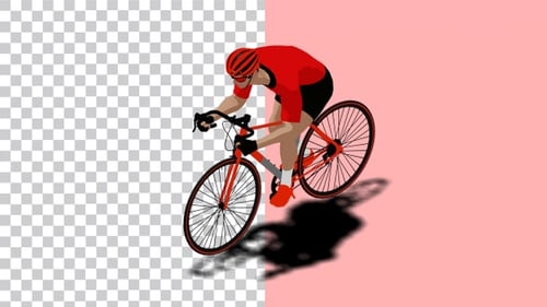 Red Bicycle Race Ortographic