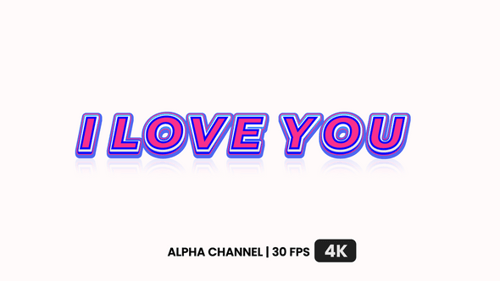 I Love You Text Animation