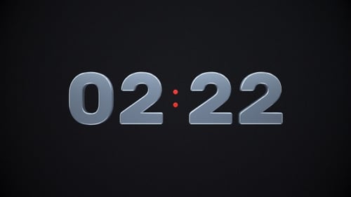 Modern 3D Grey Digital Countdown Timer Collection