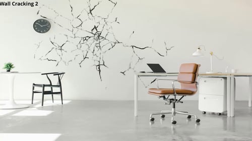 Four Dynamic Wall Cracks Reveal Transition Animations