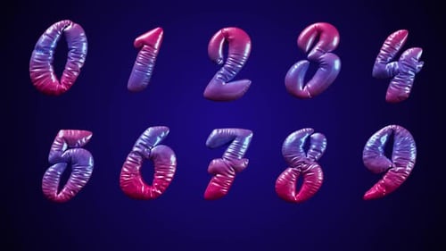 Animated Inflated 3D Letters and Numbers Pack