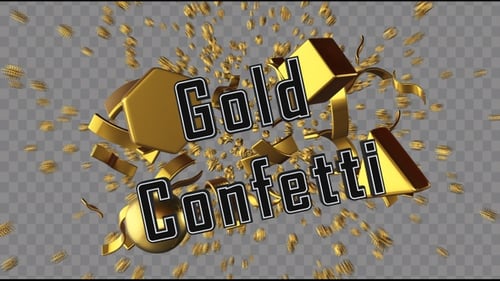 Falling Golden Confetti Particles for Celebrations