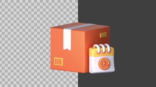 3D Animated Delivery Schedule Icon