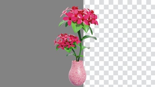 Bouvardia Blooms: Eine Symphonie der Eleganz in floraler Majestät in 3D-Animation | Alpha Channel