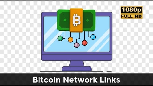 Digital Currency on Computer Monitor Flat Design Animation