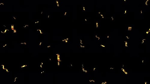Falling Golden Confetti for Celebrations and Events