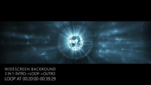 Futuristic Glowing Energy Sphere Background Reveal