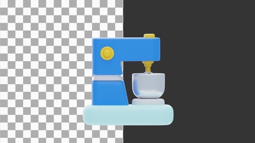 3D Animation of Mixer Creating Perfect Batters and Doughs with Ease | Alpha Channel