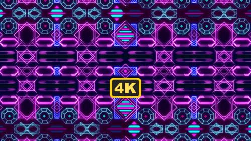 Abstract Neon Geometric Lines Looping Pattern