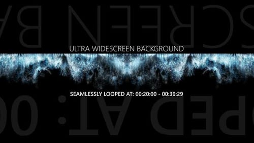 Ultrawide Falling Blue Particles Waves Curtain
