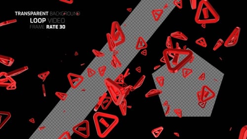 Exclamation Mark Alpha Background Loop