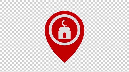 Standort auf der Karte der Moschee Pin Alpha Loop