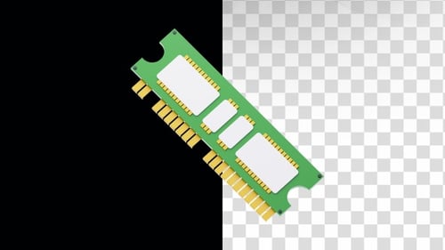 3D Animation of Ram or Random Access Memory