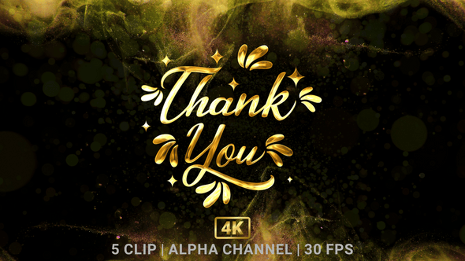 Shiny Gold Decorative Thank You Text Reveal Animation, Revealer Motion ...