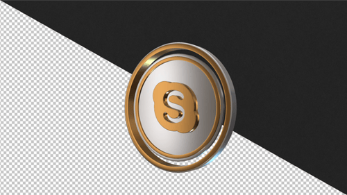 Shiny Golden Metallic 3D Logo Reveal with Rotating Emblem