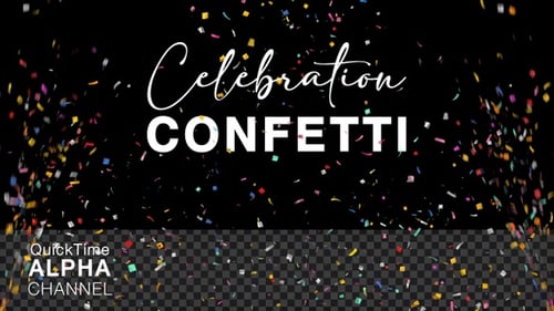 Dynamic Colorful Confetti Falling Celebration Element