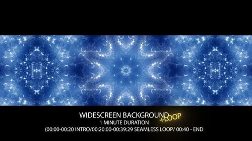 Abstract Blue Kaleidoscope Particle Motion Background Loop