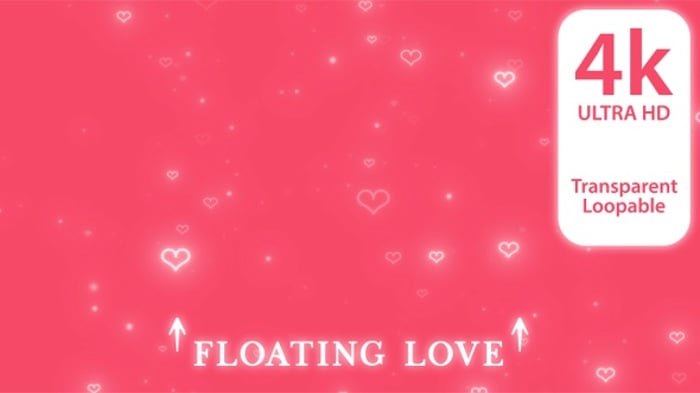 floating love heart background animation video, Backgrounds Motion ...