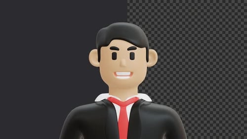 3D Businessman Avatar Character Animation 4K