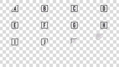 Alphabet Square Sticker