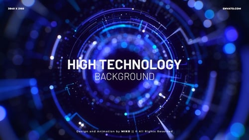 Dynamic Futuristic Digital Tech Loop Background