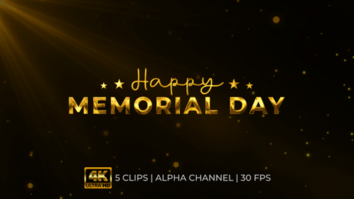 Happy Memorial Day Animation