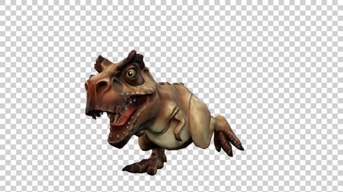 Tyrannosaurus Rex Walking Animation, Blickwinkel