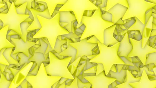 Transition 3D Yellow Stars on Alpha Channel, Package