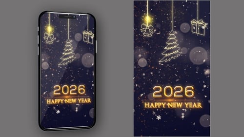 Elegant Golden New Year Countdown Vertical Story