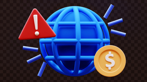 3D Global Finance Warning Animation