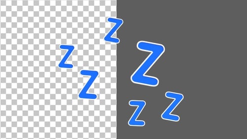 3D zzz sleeping | Alpha Channel