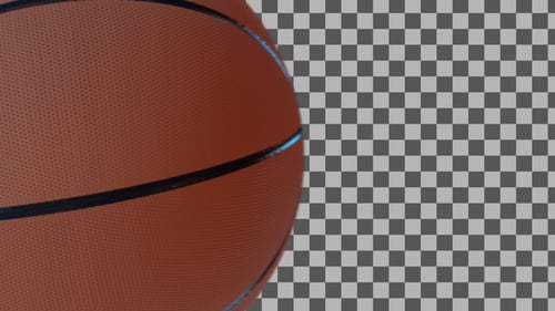 Animated 3D Basketball Graphic Element