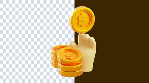 Income Growth 3D Animations | Alpha Channel