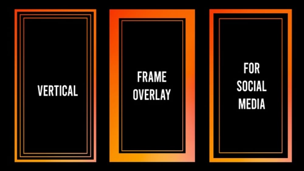 Animated Vertical Gradient Light Frames for Social Media, Overlays ...