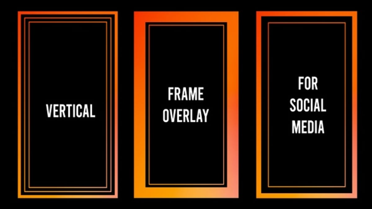 Animated Vertical Gradient Light Frames for Social Media, Overlays ...