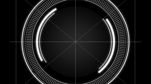 Futuristic Hud Interface Digital Target Radar High Tech Scanner Display, 4k Vertical Alpha Channel