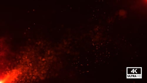 Energetic Red Particles Flowing Loop Background Animation