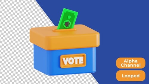 3D Animated Buying Vote | Alpha Channel