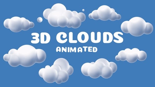 Paket mit animierten 3D-Wolken