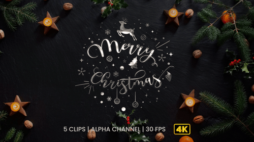 Merry Christmas Text Animation